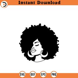 big afro woman silhouette african american svg bl png