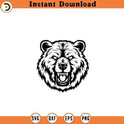 bear head svg grizzly bear svg bear