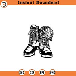 combat boots svg soldier gear cutfile mi