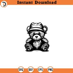 cute bear svg cool teddy svg hip