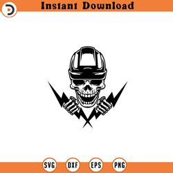 electrician skull svg lineman skull svg