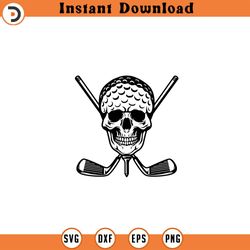 golf skull svg golf svg golfing skull