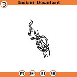 hand skeleton smoking cigar svg tobacco s