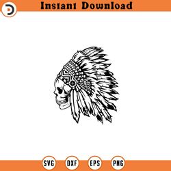 indian skull svg native american skull svg