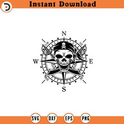 pirate skull compass compass svg skull c