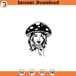 woman mushroom head svg mushroom girl svg