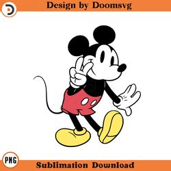 classic mickey peace sign cartoon clipart download, png download cartoon clipart download, png download