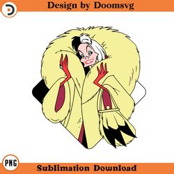 cruella devil fur coat cartoon clipart download, png download cartoon clipart download, png download 1