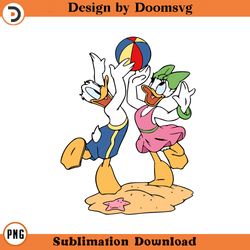 donald daisy volleyball cartoon clipart download, png download cartoon clipart download, png download