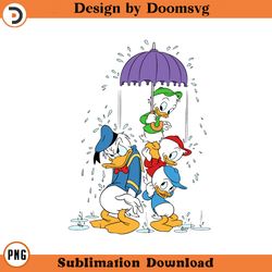 donald duck nephews umbrella rain cartoon clipart download, png download cartoon clipart download, png download