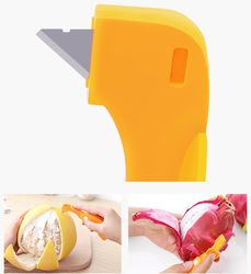 5-pack citrus orange peeler tool - easy open, sharp blade kitchen peeling gadget