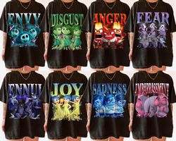 team inside out 2 t-shirt ennui anxiety joy riley sadness disgust anger fear bing bong shirt