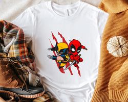 cartoon deadpool and wolverine movie unisex birthday gift unisex tshirt sweatshirt hoodie shirt