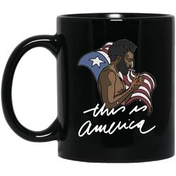 this is america mug women men pro black african american pride gift