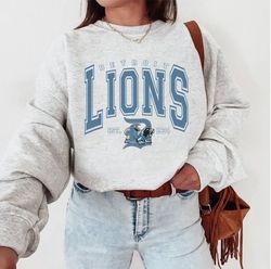 vintage detroit football crewneck sweatshirt, detroit football sweatshirt, detroit football crewneck, detroit football g