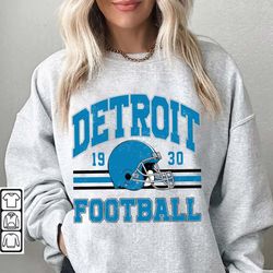 vintage detroit football sweatshirt, vintage style detroit football crewneck, football crewneck, detroit football hoodie
