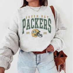 vintage green bay football crewneck, vintage sweatshirt, game day pullover, green bay packers 90s style football crew 1