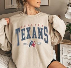 vintage houston football sweatshirt, houston football sweatshirt, houston football crewneck, houston football gift, hous