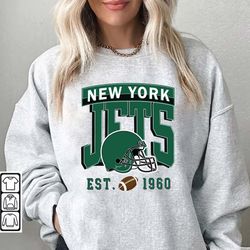 vintage jets football sweatshirt, new york jet shirt, jet vintage gift for fan