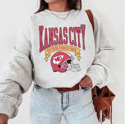 vintage kansas city football sweatshirt, chief football crewneck, football sweatshirt, kansas city sweatshirt, football