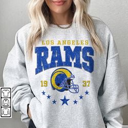 vintage los angeles football vintage style crewneck sweatshirt, game day pullover, rams 90s style football crew