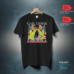 gail lewis shirt, viral patriotic former woman employee grocery store hypermarket, usa pride, american pride, meme shirt