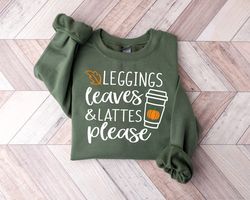 autumn leaves shirt for women, teacher fall shirt, cute pumpkin sweatshirt, thanksgiving tshirt, pumpkin latte drink, pu