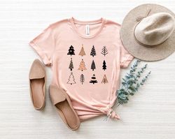 boho christmas trees sweatshirt, christmas shirts for women, cute xmas gift, holiday tee, christmas shirts for women, me