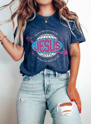 christian streetwear y2k retro bible verse tee christian merch jesus is king shirt christian clothes made to worship shi