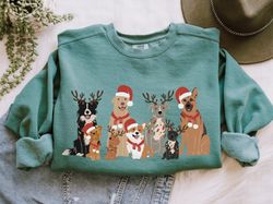 christmas dogs sweatshirt comfort colors dog christmas crewneck gifts for her cute daschund christmas sweater pjs matchi