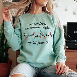 christmas lights sweatshirt comfort colors taylor fans christmas gift for her swiftmas crewneck trendy festive shirt era