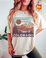 colorado shirt comfort colors colorado rocky mountains usa national park gift oversized tee boho hippie clothes camper t