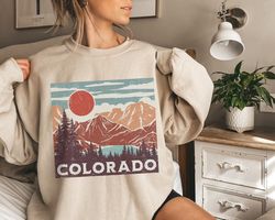 colorado sweatshirt vintage aesthetic rocky mountains sweatshirt usa national park shirt oversized crewneck boho hiking