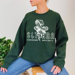 Green House Sweater Unisex Vintage Band Shirt Slthrn Sweatshirt Malfoy Crewneck HP Shirt Bookish Merch Dramione Sweater