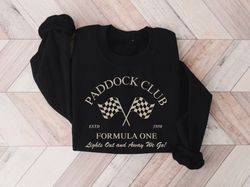 Paddock Club Unisex Sweatshirt Formula One Merch Aesthetic F1 Oversized Creweck Sunday Racing Club Formula 1 Gifts for H