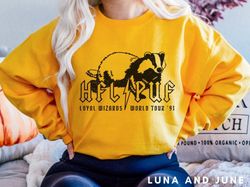 yellow house sweater unisex vintage band shirt hflpuf crewneck hp shirt potter sweatshirt diggory shirt universal vacati