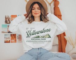 yellowstone sweatshirt vintage national park shirt yellowstone shirt wyoming crewneck midwest retro outdoors camping boh