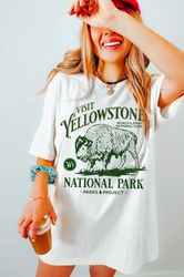 yellowstone t shirt comfort colors vintage national park shirt gift wyoming shirt yellowstone buffalo oversized tshirt b