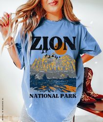 zion national park unisex tee comfort colors hiking shirt vintage travel tshirt oversized t shirt boho hippie clothes ca