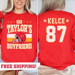 go taylors boyfriend sweatshirt - free shipping, swift kelce crewneck, vintage swift sweatshirt, football swiftie, swift