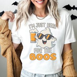 i'm just here for the boos shirt, halloween party shirt, funny halloween shirt, halloween party outfit, fast shipping!