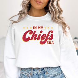 in my chiefs era sweatshirt, swift kelce football sweatshirt, womens chiefs sweatshirt, football swift sweatshirt, chief