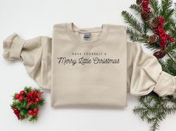 merry christmas shirt, womens christmas sweatshirt, merry and bright christmas gift, christmas crewneck, minimal christm