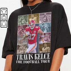 travis kelce kansas city football merch shirt, vintage 90s bootleg travis kelce sweatshirts, american eras tour football