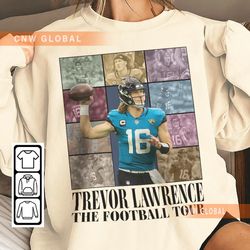 trevor lawrence jacksonville football merch shirt, vintage 90s bootleg trevor lawrence sweatshirts, american the eras to