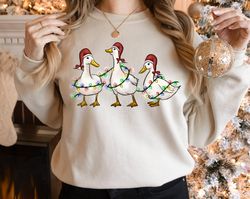 Funny Christmas Duck Sweatshirt, Cute Christmas Duck Sweatshirt, Funny Christmas Duck hoodie, Merry Duckmas Sweatshirt