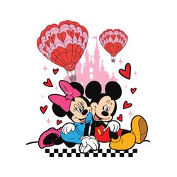 hot air balloon mickey minnie svg