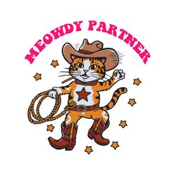 cowboy meowdy partner cat meme svg