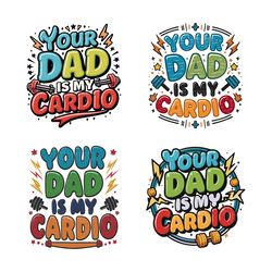 your dad is my cardio svg bundle digital download files