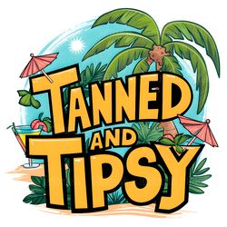 tanned and tipsy hello summer png digital download files